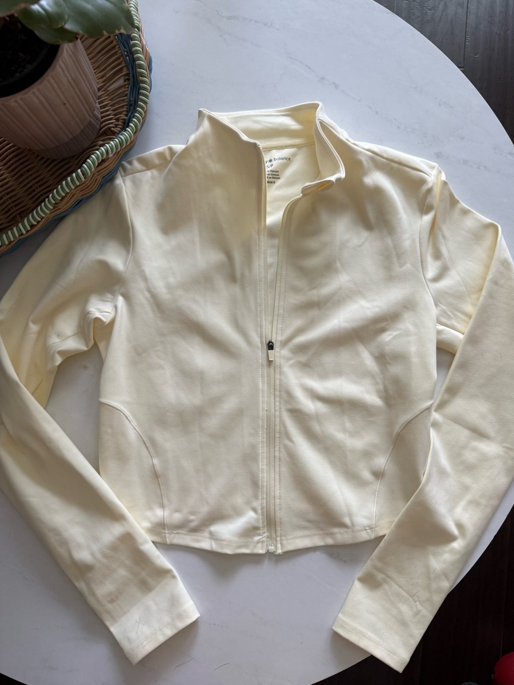 Harmony & Balance Butter Yellow Zip-Front Jacket